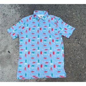 1764 Golf Polo Shirt Mens Medium Short Sleeve Performance Stretch